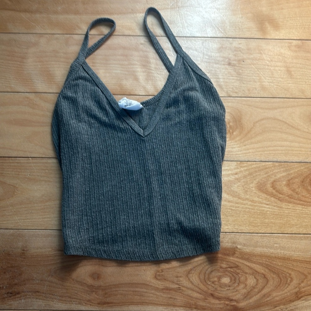 Gray cami crop top